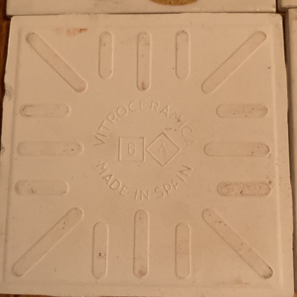 Vintage 60’s Mid Century Vitroceramica Tile Daisy - Picture 2 of 4